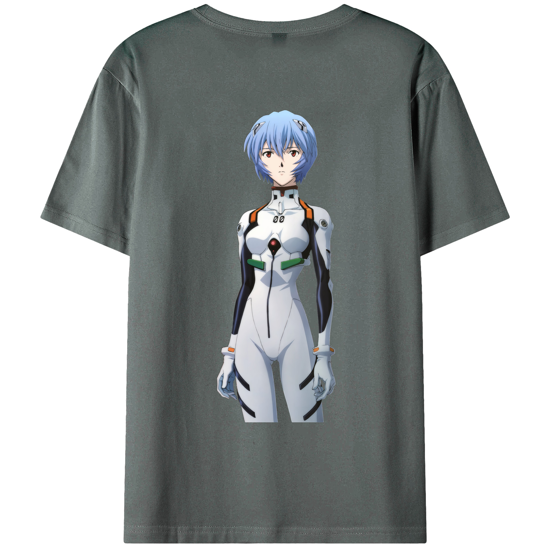（画像用） EVA 新世紀エヴァンゲリオン 綿100％ メンズ半袖Tシャツ（バックプリント） 通気性